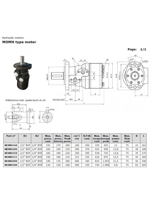 HIDROMOTOR MOMM-12,5 ORBIT