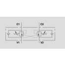 OM VBCD 3/4" DE KETTŐS OVERCENTER FÉKSZELEP