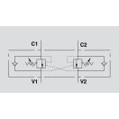OM VBCD 3/4" DE-A KETTŐS OVERCENTER FÉKSZELEP